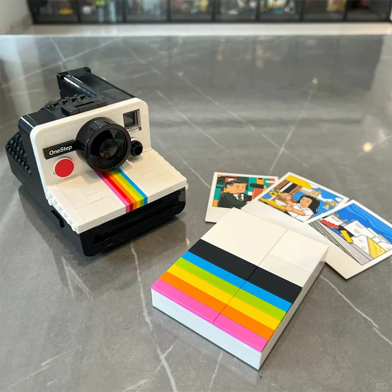 

Creative Ideas Polaroid OneStep SX-70 Camera Building Blocks Model Photograph instant Camera Assemble Bricks Toys Gifts For Kids