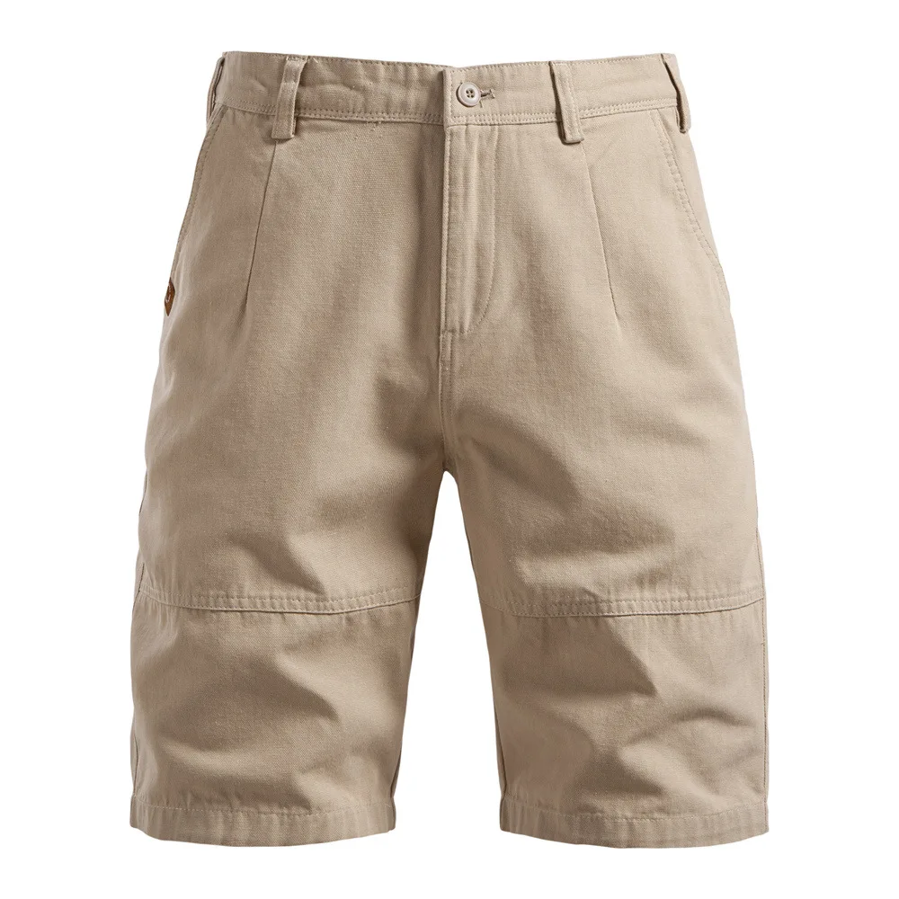

New high-quality men's pure cotton casual shorts, with a pleated straight-cut design, suitable for summer outdoor daily wear。