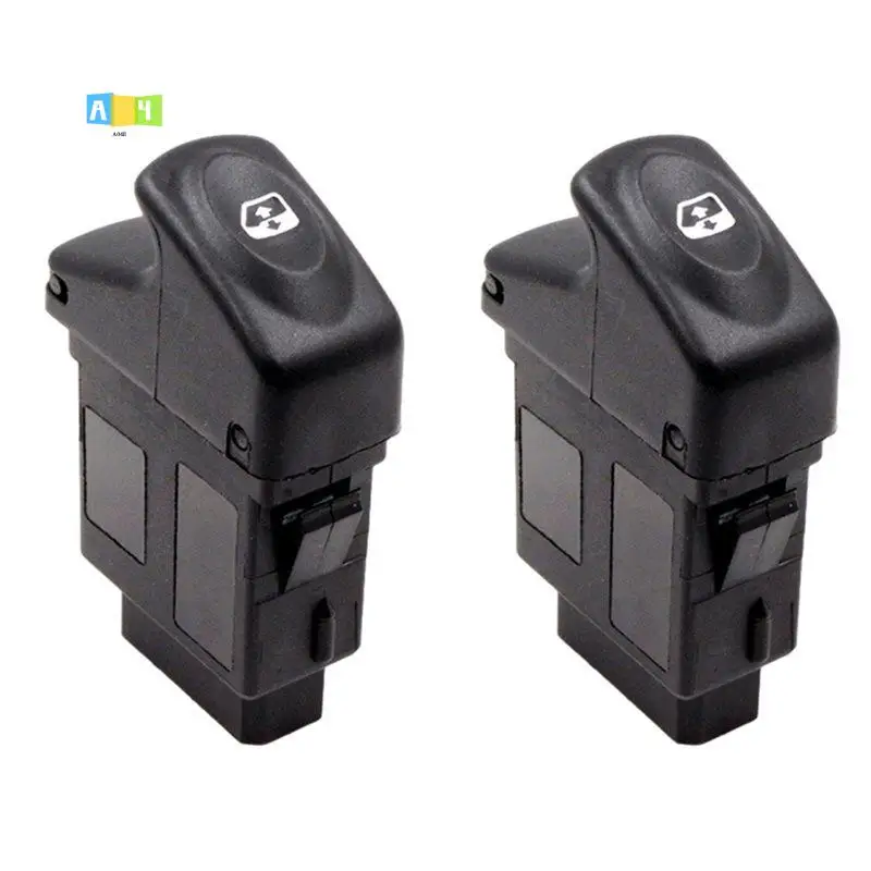 a04e-2pcs-ルノー-クリオi、ルノー-カングー、メガーヌ、トゥインゴ、セニック-1990-2016用-ウィンドウコントロールスイッチ-7700307605-7700410151