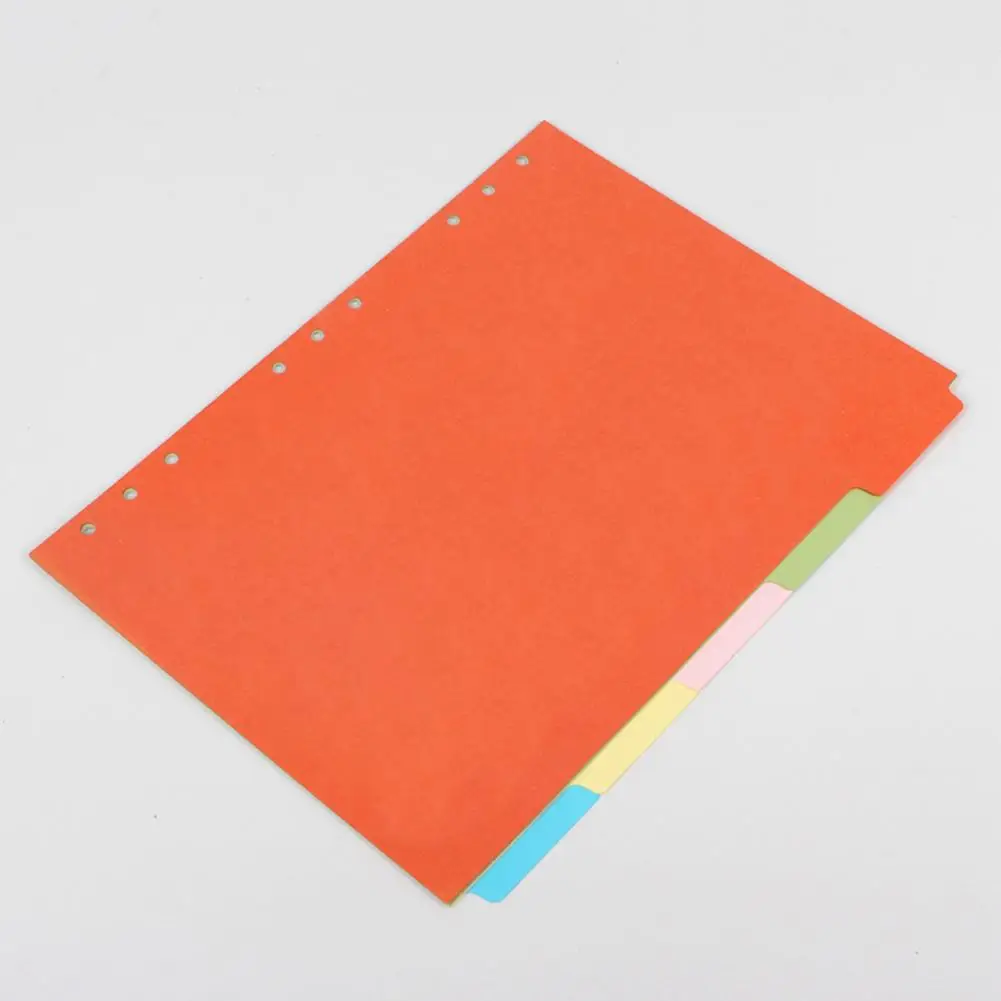 바인더 인덱스 분배기 인덱스 페이지, 느슨한 잎 노트북 스크랩북 일기 문구류, 학교 사무용품, A5, A6, 5 개
