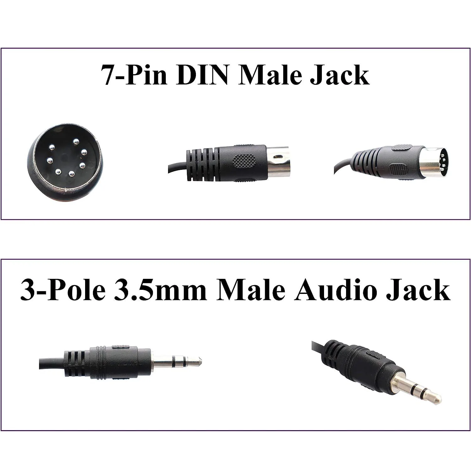 1pc DIN 7 Pin Din MIDI Male Plug To 3.5mm 1/8\