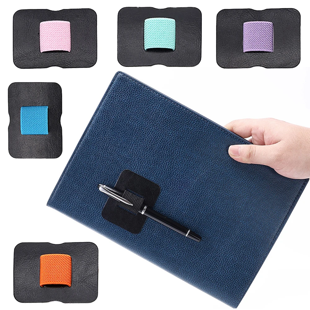 PU Pen Clip Self-adhesive Pencil Holder Creative Pen Clip Strap Elastic Pen Loop Convenient Rubber Band Pen Plug For Notebook