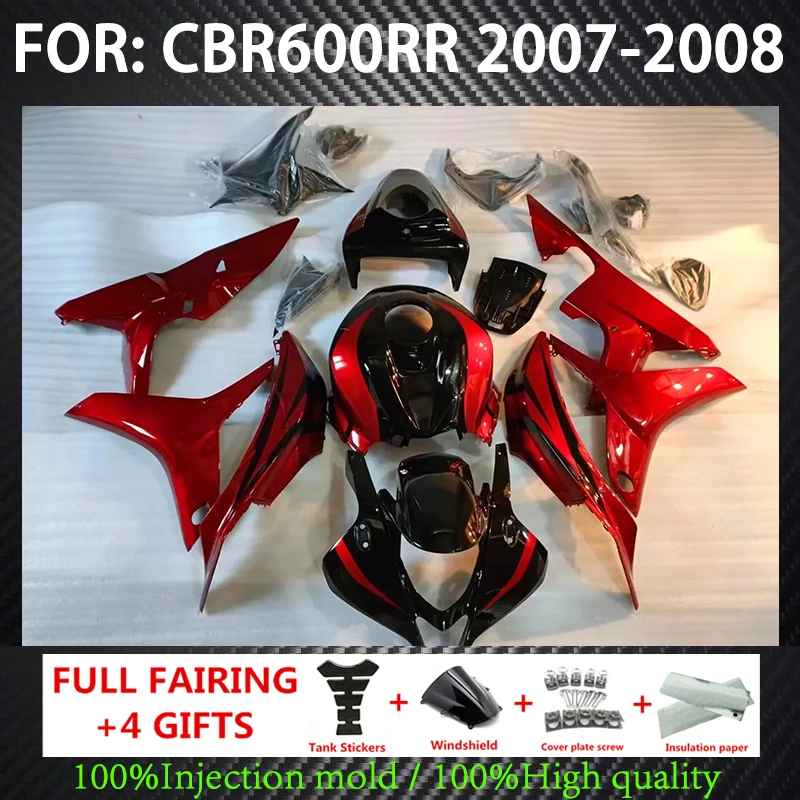 

Motorcycle Fairing Kit suitable for CBR600RR 07-08 CBR600 F5 2007 2008 Fairing Red black