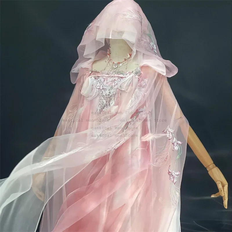 Fairy Chinese Style Dress Suit Hanfu Costume Princess Luxury Dress Suit Tang Dynasty Court Strapless Cardigan Hanfu Dress