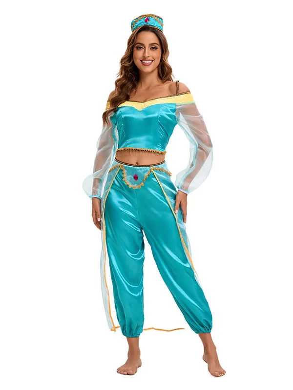 

Princ Skirt loween Regional Dance Women's Anime Aladdin Lampade Costume Traditional Chinese Ethnic Women's Clothing