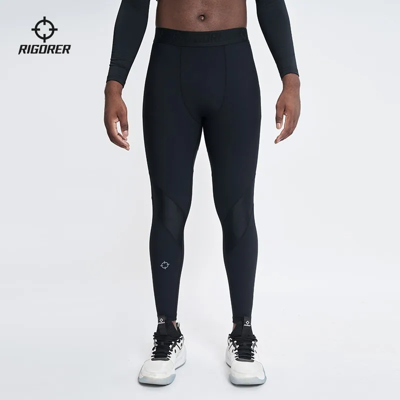 RIGORER Leggings Sports Fitness Trousers Men's Basketball Bottoming Compression Pants Running High Elastic Training Pant