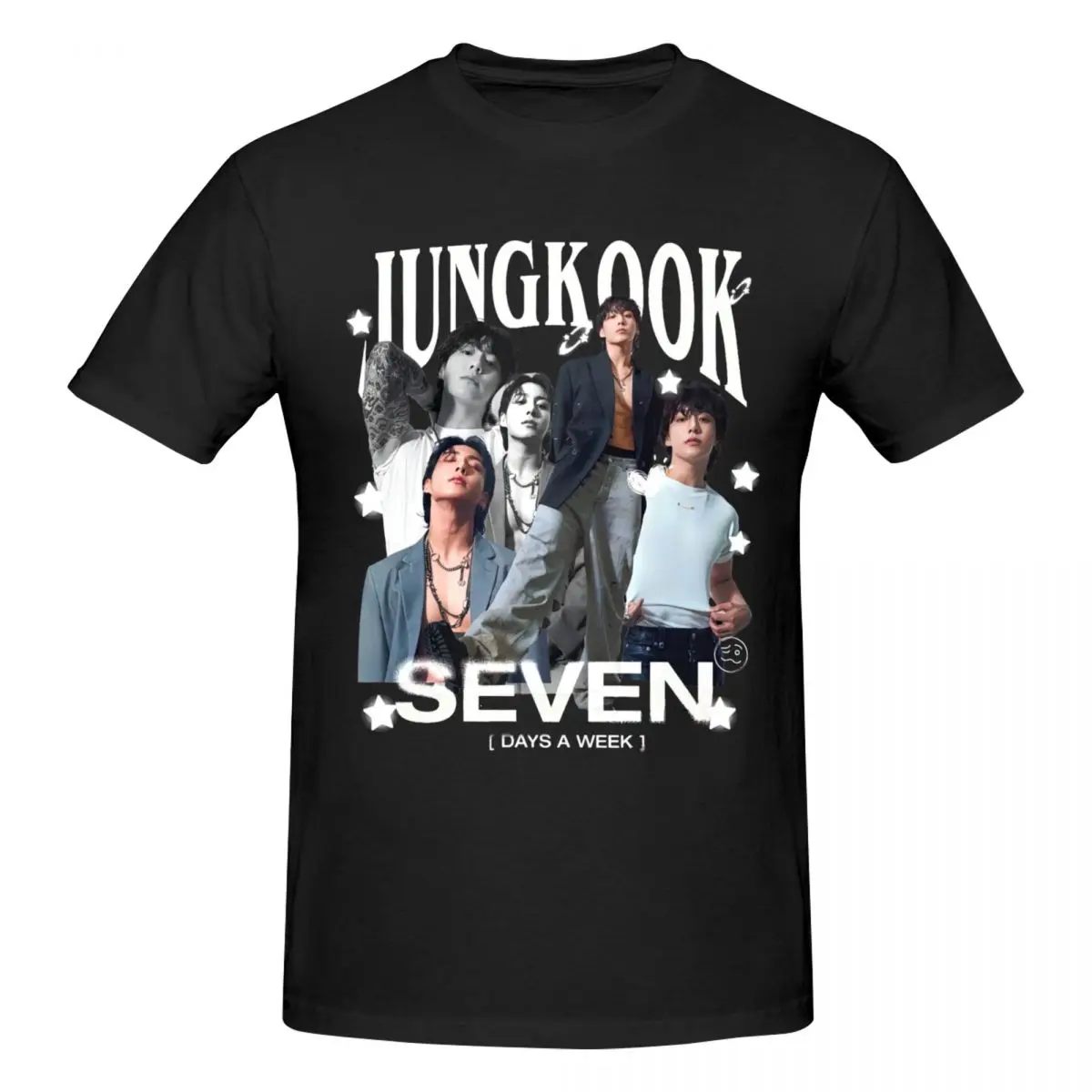 GOLDEN Jungkooks Kpop Seven T Shirts Graphic Y2K Gifts O-neck Mens Women T-Shirt Clothing