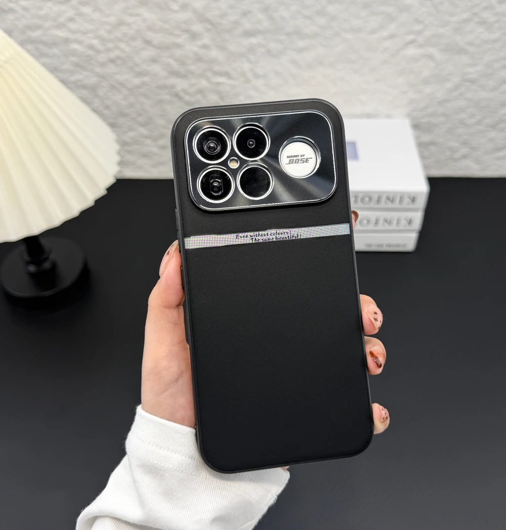 حافظة هاتف جلدية لهاتف Poco F8 Ultra Poco F8 Pro من البولي يوريثان 360 °   تغطية كاملة للعدسة ذات فتحة رفيعة من الجلد النباتي السائل المقاوم للصدمات