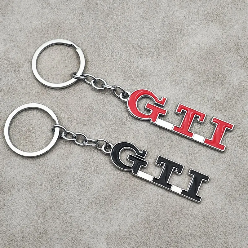 Metal GTI Logo Key Chain Rings Car Keychain For Volkswagen VW R Line Polo Passat Tiguan Jetta CC Golf GTI Keychain Accessories