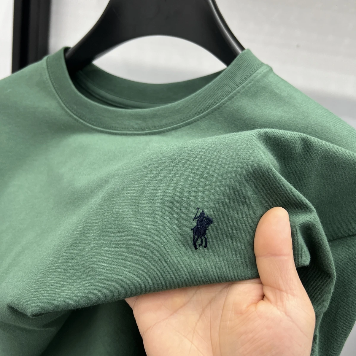 

100% pure cotton short sleeve T-shirt round neck men's luxury brand summer new fashion exquisite pony embroidery hot selling top