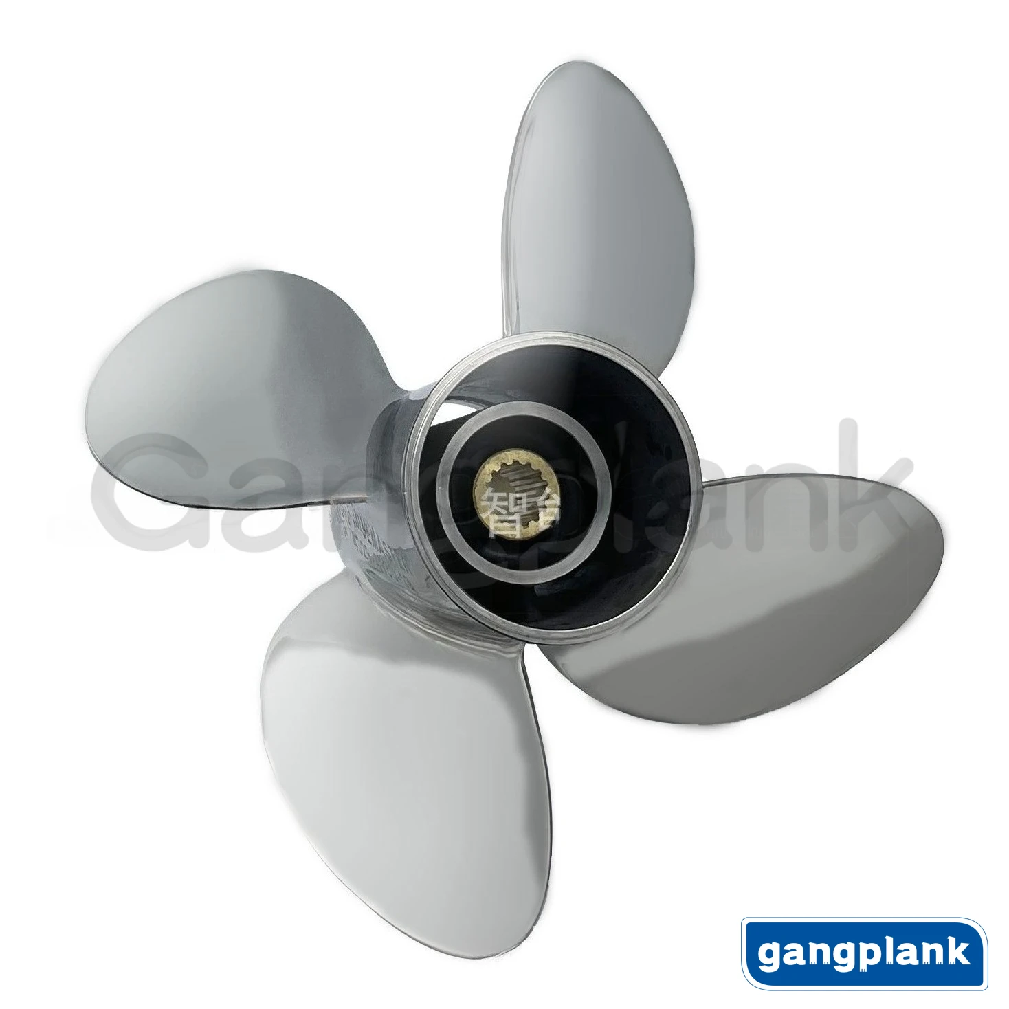15 Teeth 4-blade Stainless Steel Marine Propeller for Yamaha for Suzuki Outboard Engines 60-140HP 13 1/4X15 13X17 13X19 13X21