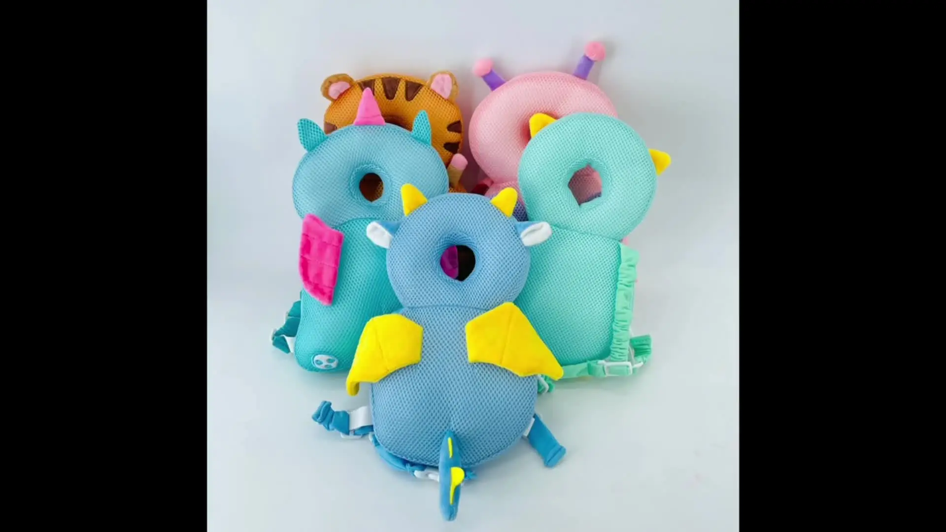 Protector de cabeza de bebé de 1 a 3T, almohadilla de seguridad, cojín para la espalda, previene lesiones, almohadas de seguridad de dibujos animados de abeja y Ángel, casco protector