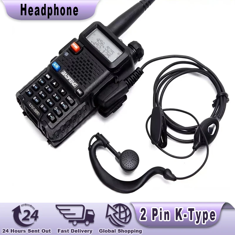 Walkie Talkie Headset QuanSheng UV-K5 Earpiece UV-K6 UV 5R Plus DM-1701 UV-13 UV-17 Pro Max Headphone Two Way Radio Accessories view 4