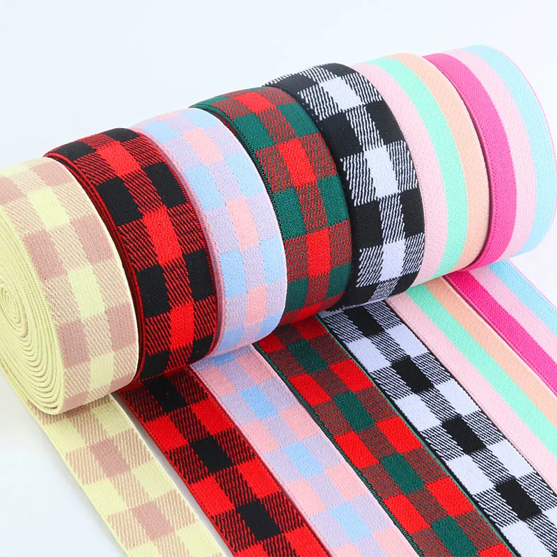 Lattice Elastic Bands 25MM Stripe Elastic Ribbon for Headwear Clothing Bags Trousers Rubber Webbing DIY Sewing Accessories