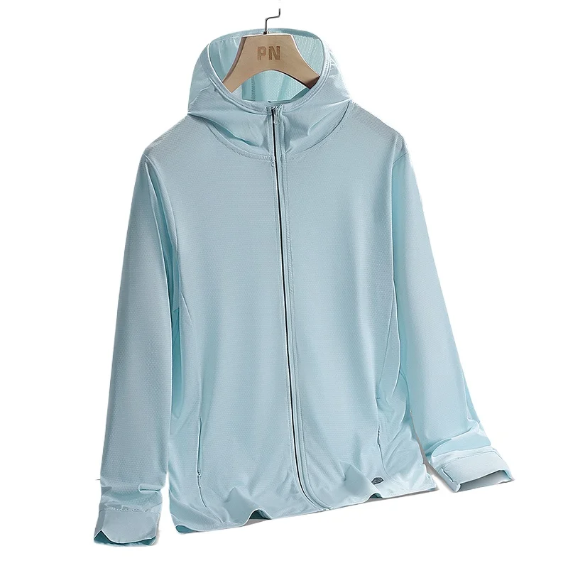 

Летняя куртка для бега для мужчин и женщин — легкая солнцезащитная куртка, спортивная ветровка с капюшоном и защитой от ультрафиолета, дышащая, быстросохнущая, для фитнеса.