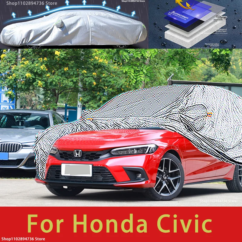 

Защитный чехол для автомобиля Honda Civic, защита от солнца, защита от охлаждения, автомобильная одежда, защита краски автомобиля