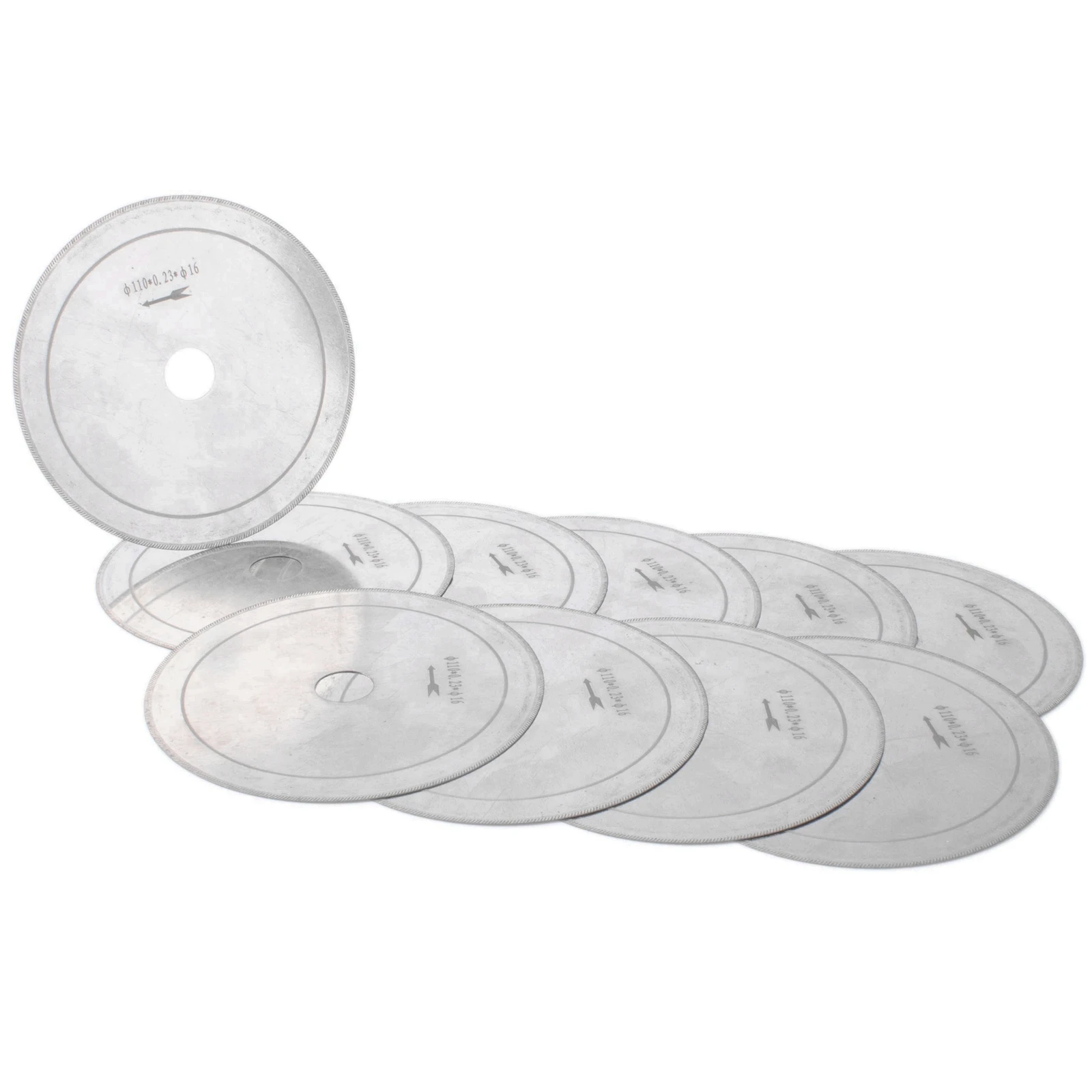 

10 шт., 4,5 дюйма, 110 мм, ультратонкий алмазный гранильный пильный диск, режущий диск для драгоценных камней для стеклянных украшений, оправка 5/8 дюйма с втулкой 1/2 дюйма