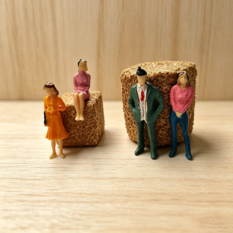 10/20 Stück bunte Miniatur-Figuren im Maßstab 1:50, menschliche Figuren, DIY-Modellbau, Sandtisch, Landschaft, Menschen, Layout, Diorama – Detail 5