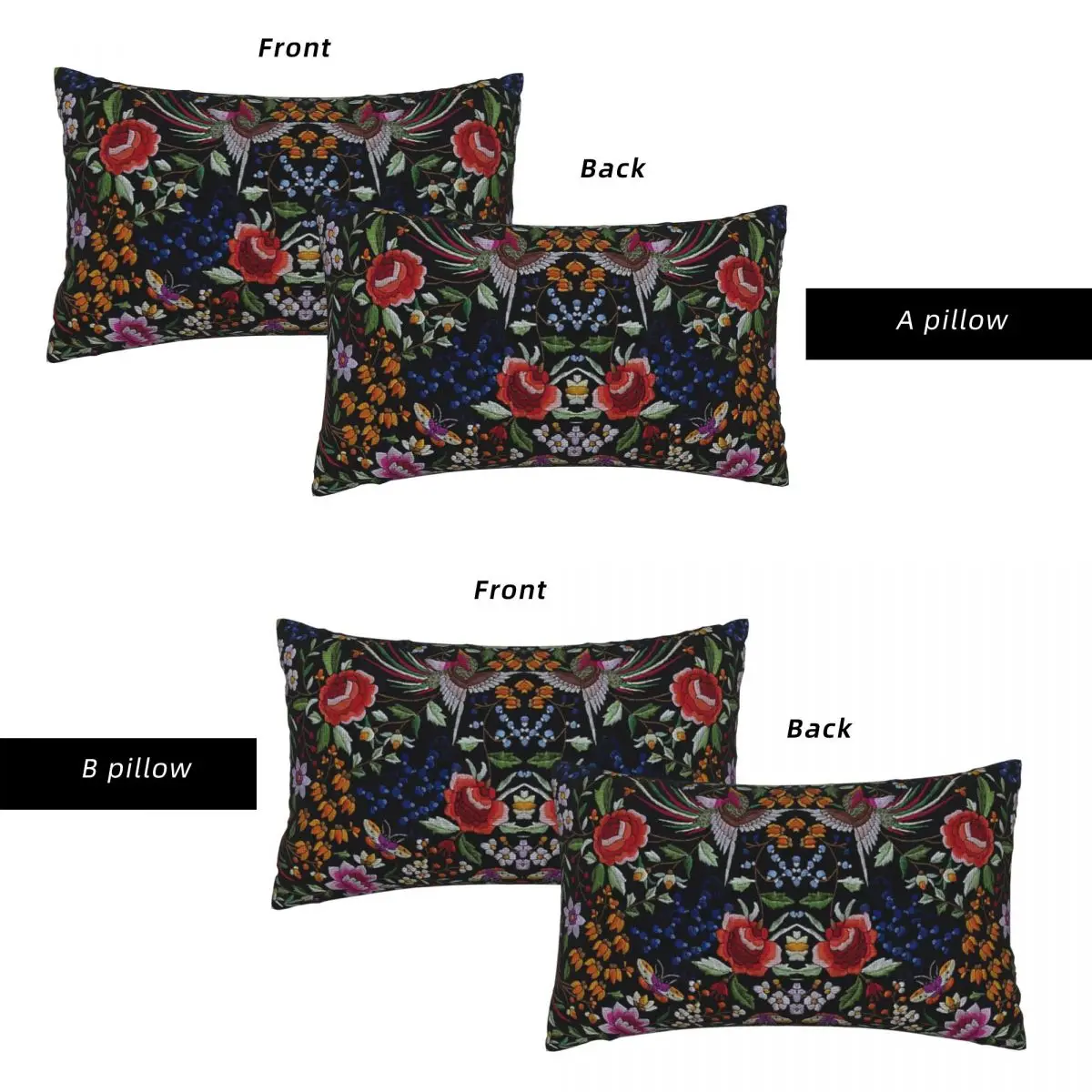 Funda de cojín rectangular de lino con diseño de chal flamenco español, decoración de poliéster para dormitorio y hogar, cojín decorativo cómodo