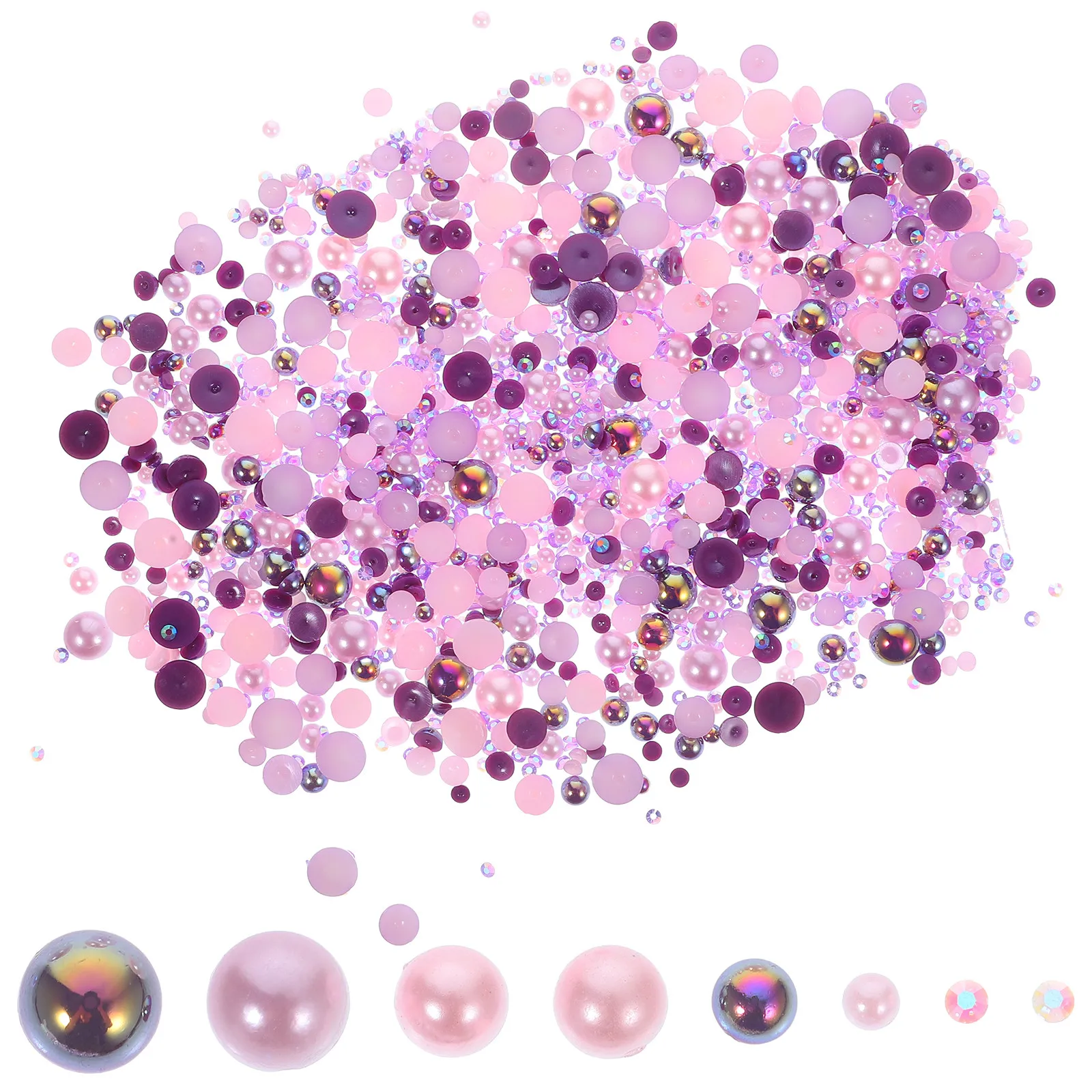 60G Nail Gems ABS Mini Beads Pearl Nail Art Decorations for Acrylic Nails Polish Manicure Embellishing