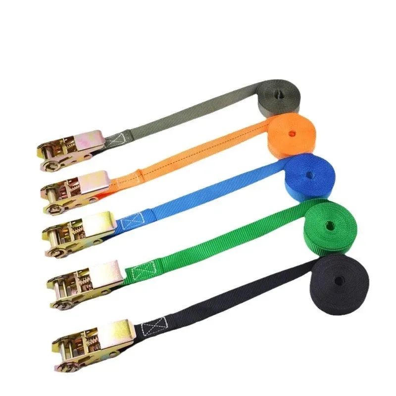 Tensioner1m/3m/5m Freight Car Fixed Tightener Tighten Rope for Luggage Goods Transportation Outdoor Camping Cargo Strap Ratchet