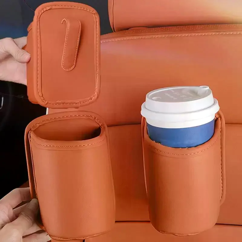 باب السيارة حامل الكأس الجلود السيارات شرب الرف صندوق تخزين السيارات المقعد الخلفي حامل الكأس المنظم لملحقات السيارات الداخلية