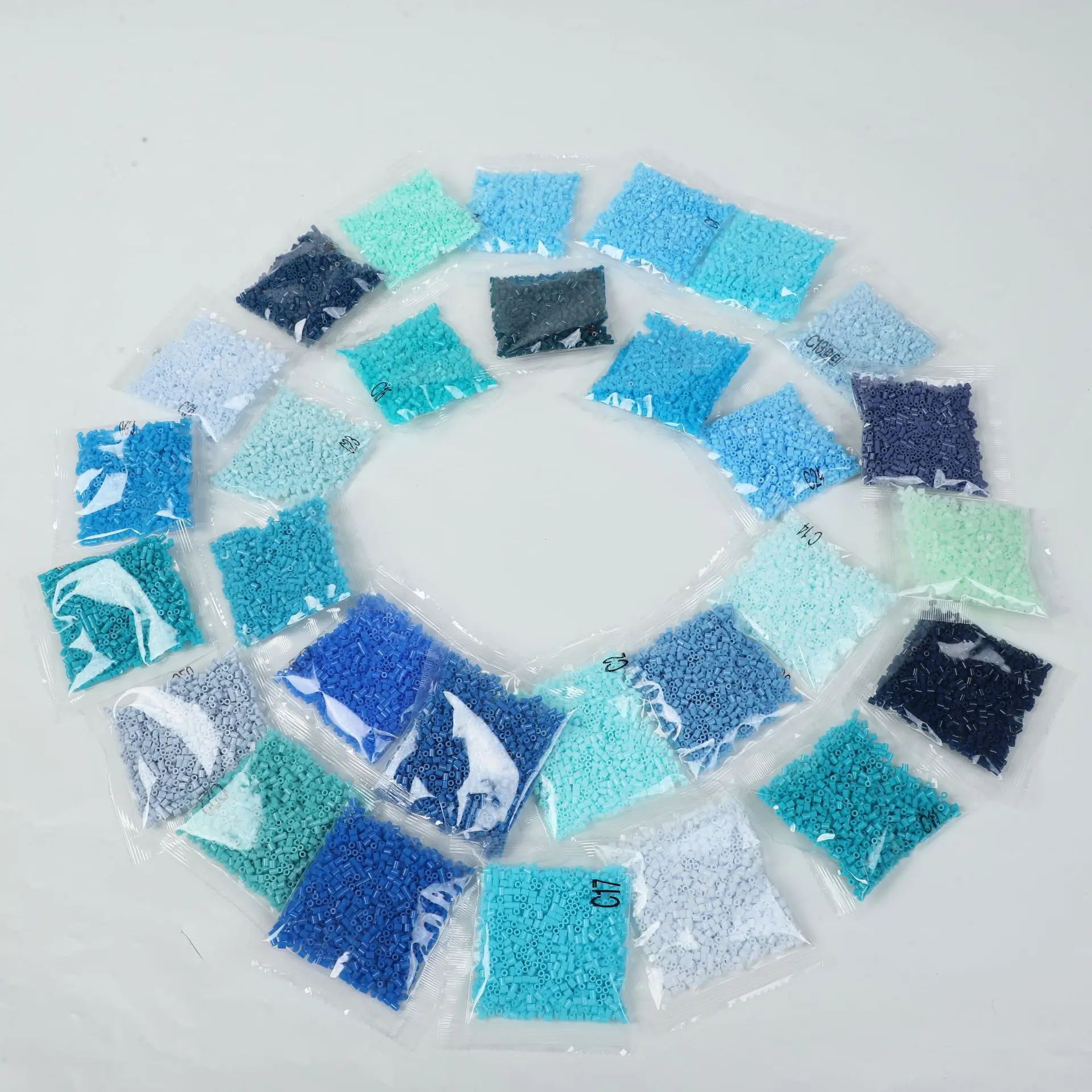 Blue Series Perler Mard Bean Fusion Bean 2.6mm DIY material bag Holiday Gifts Desktop Ornament Decoration Handicraft keychain