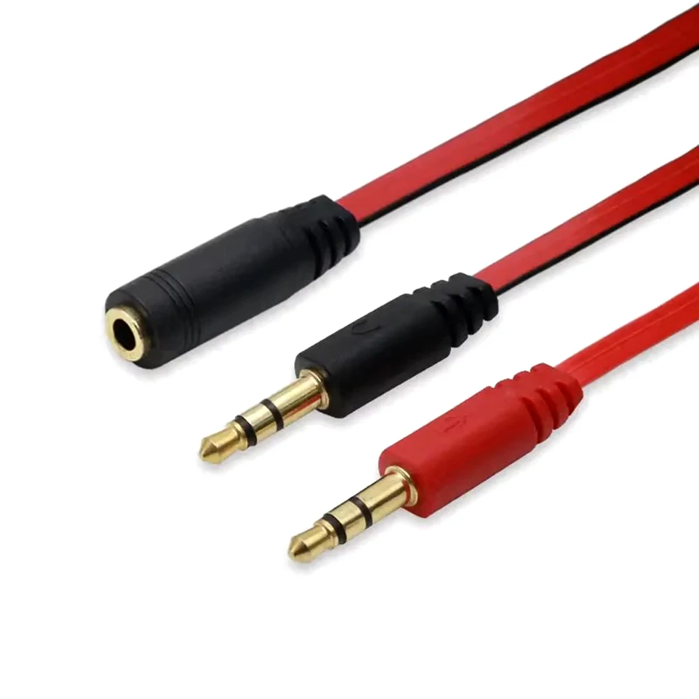 Cable de Audio auxiliar de 3,5mm, Cable divisor Y, auriculares, micrófono, convertidor de Audio, divisor para ordenador MP3 MP4