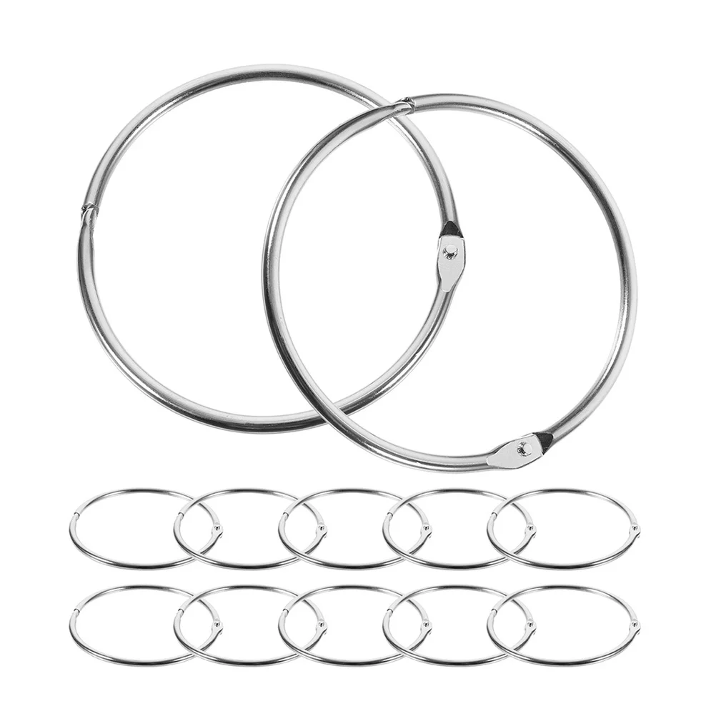 24 قطعة حلقات الموثق المعدنية 24 مللي متر حلقات أوراق فضفاضة ل ورق دفتر المنظم قابلة لإعادة الاستخدام كتاب ملزمة كليب حلقة متعددة الوظائف