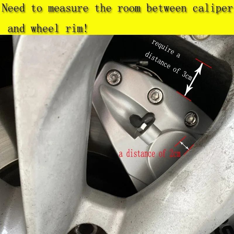 4 Or 2Pcs Melting Resistant Plastic Brake Caliper Cover Fixing By Screw For BMW Audi Mercedes Benz VW Car Accessories view 6
