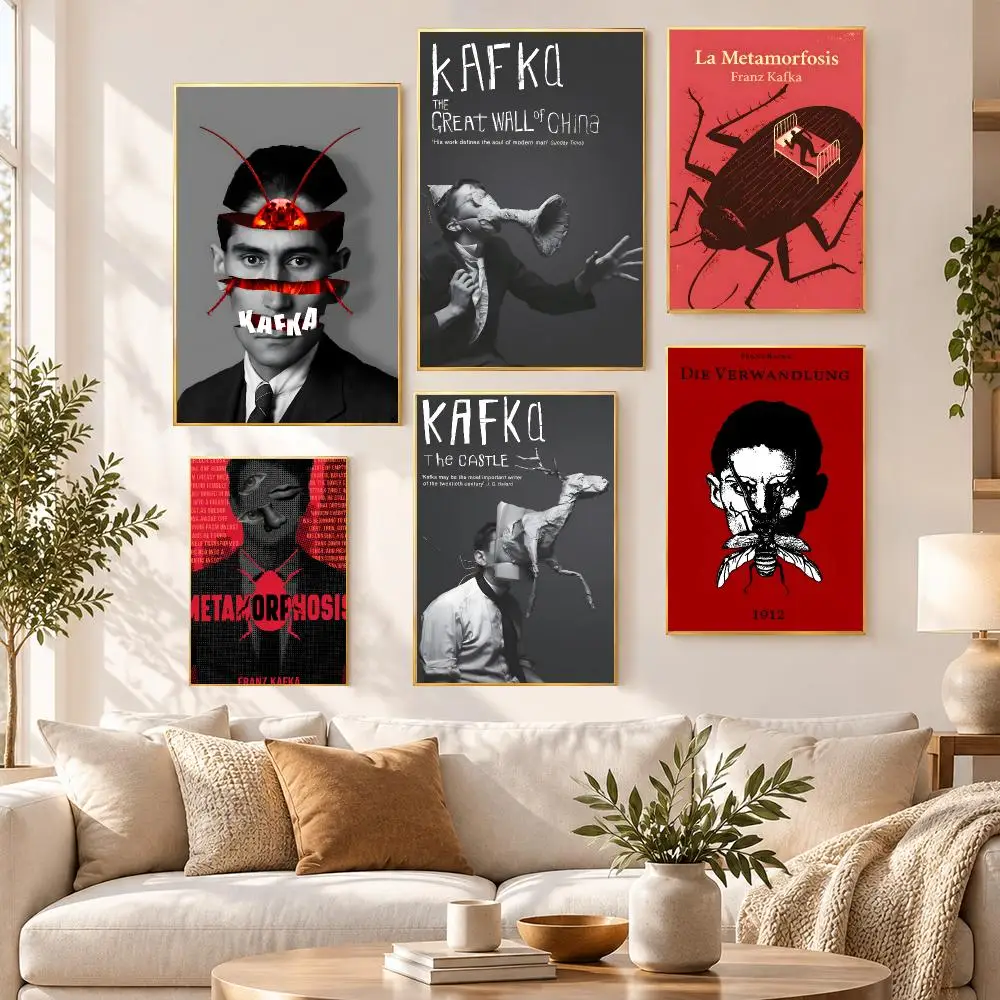 Writer Literary Classic Franz Kafka Poster HD Waterproof PP Self Adhesive Aesthetic Bedroom Dorm Gaming Room Home Decor Gift