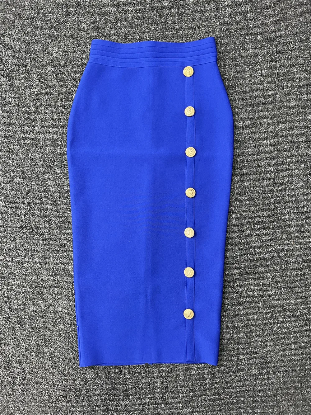 Trendyol Women Skirts 2023 New Spring High Waist Knee Length Elastic Bandage Pencil Skirt Office Ladies Formal Business Wear