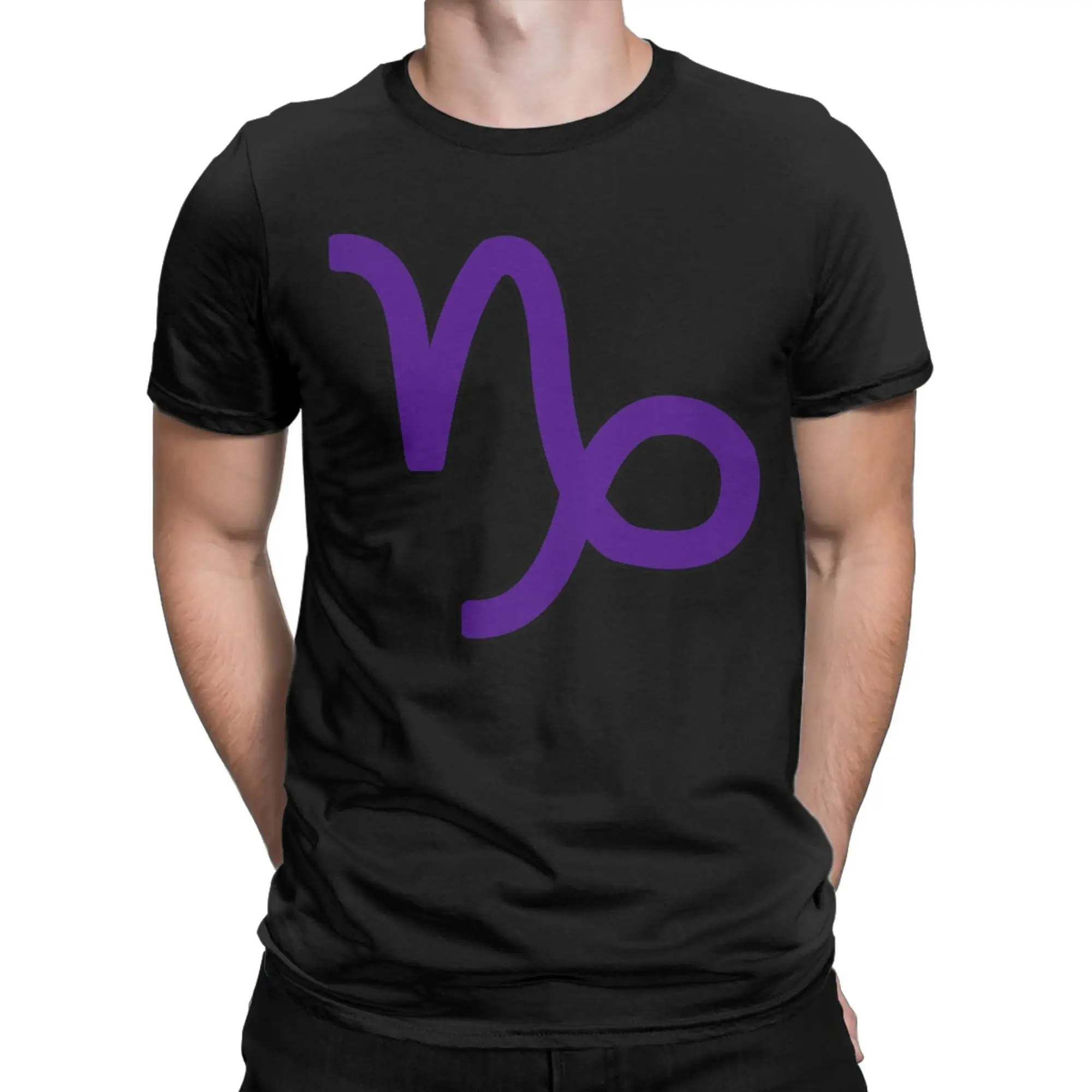Men's T-Shirt Gamzees Makaras Capricorn Purple Homestucks Cotton Tee Shirt Short Sleeve  T Shirt Crew Neck Clothing Big Size