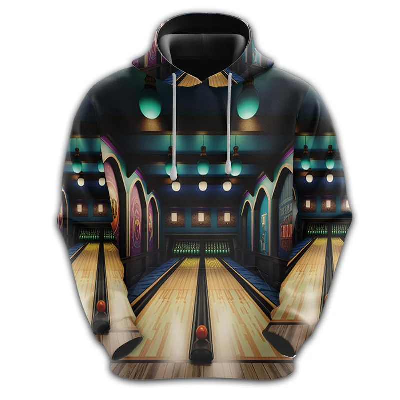 Strike Bowling Graphic Sweatshirts Fashion Game Club Hoodies For Men Clothes Harajuku Fashion Sport Long Sleeve Hoodie Tracksuit