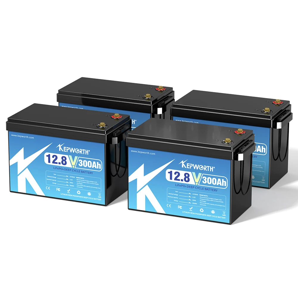 US Stocks 12V 300Ah LiFePO4 Bateria, ciclos profundos de energia integrados 200A BMS 3840Wh, perfeito para fora da rede, motorhome, sistema solar