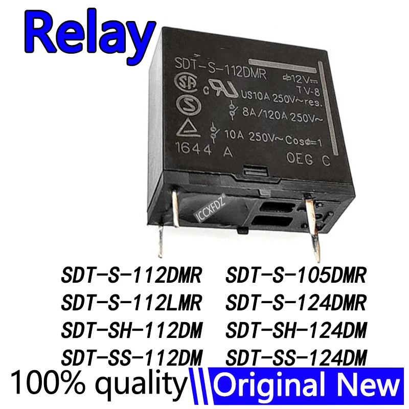 5Pcs/lot New SDT-S-112LMR Relays 5V 12VDC 4Pin 5A SDT-S-112DMR SDT-SH-112DM SDT-SH-124DM SDT-SS-112DM 10A SDT-S-124DMR