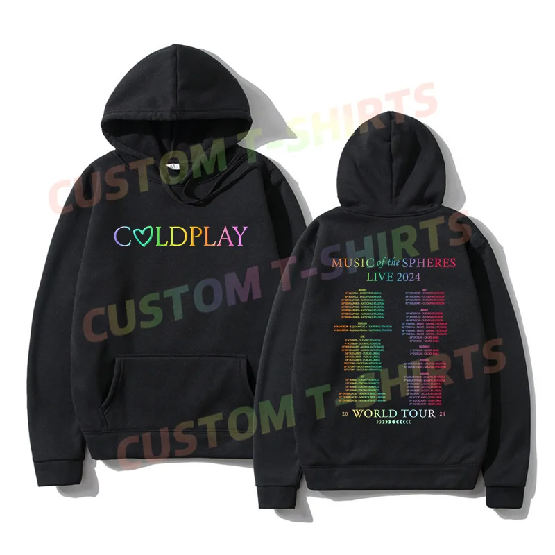 2024 Oversized Essential Men Cold.Play Music of The Sphere.s Tour 2024 Hoodies Women Thermal Sportswear Long Sleeve Unisex S-3XL