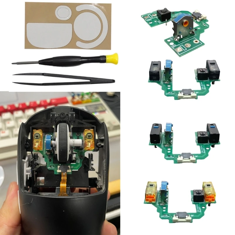 Hot Swap Board Button Board for Log-itech GProX Superlight Mouse WeldingFree Motherboards Screwdriver Tweezers Mouse Skates