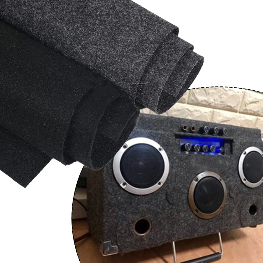 1M Speaker Mesh Cloth Replacement Secure Installation DIY Dustproof Protection Stylish Black/Grey Polyester Fiber