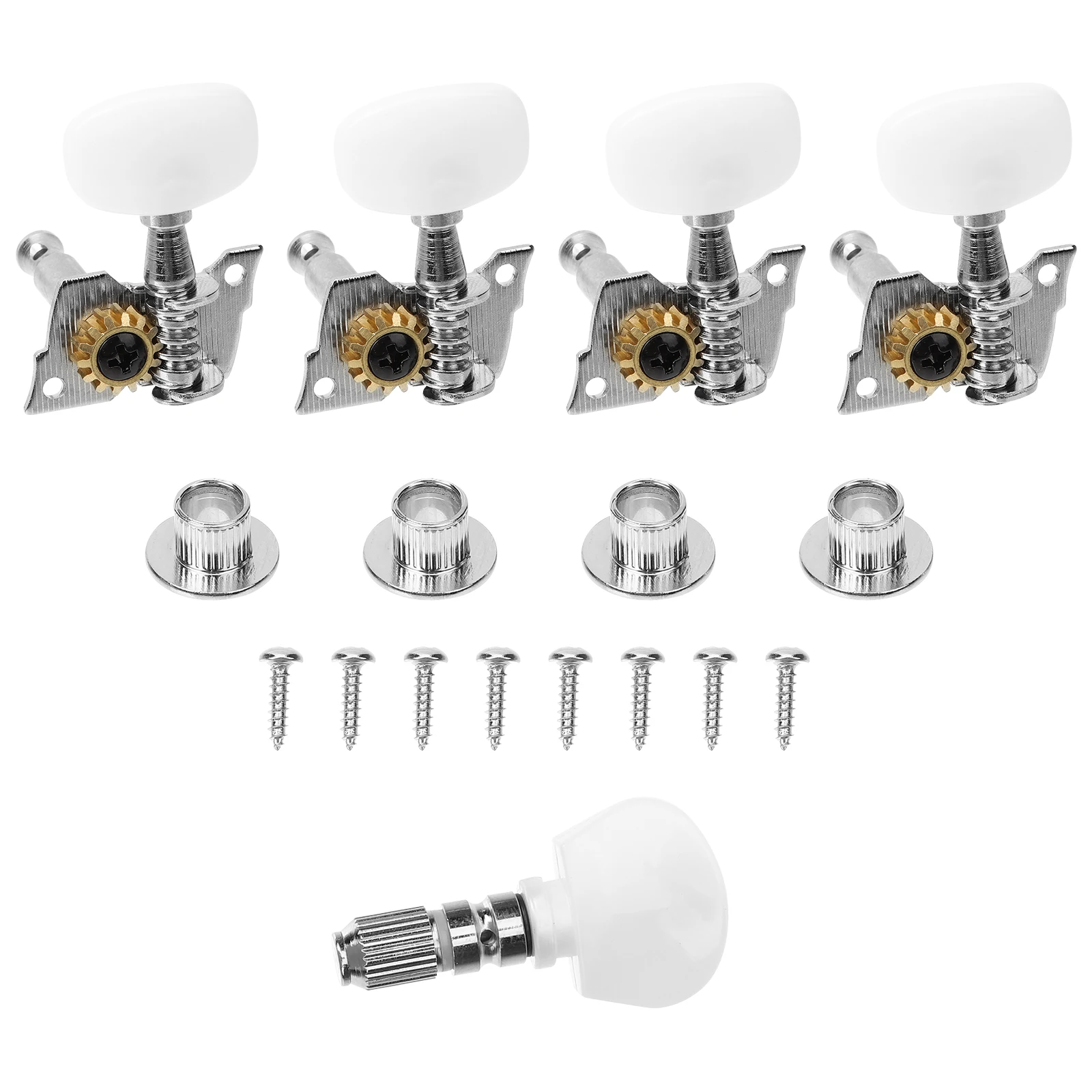 

Banjo Tuning Machines Guitar String Alignment Keys Peg Tuners Metal Pegs Silver Zinc Alloy and