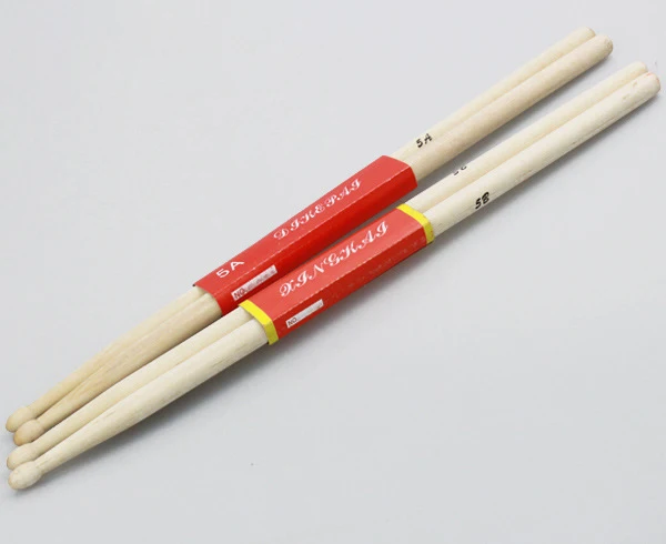 2 Pairs Professional Drum Sticks 5A Hickory Walnut Wood 5A 5B Drumsticks 7A Musical Instruments Drum Sticks Wholesale