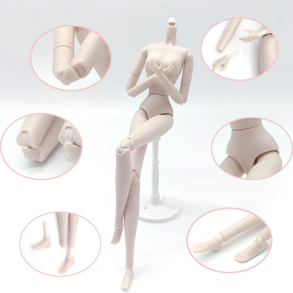 

1/6 Supermodel Doll Body DIY Accessories Suitable For FR BJD Xin YI 28 Joints White Skin Nude Doll Toys Children Play House Toys