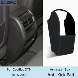 Car Rear Armrest Box Anti-Kick Pad For Cadillac XT5 2016 2017 2018 2019-2023 Microfiber Leather Protective Cover Accessories