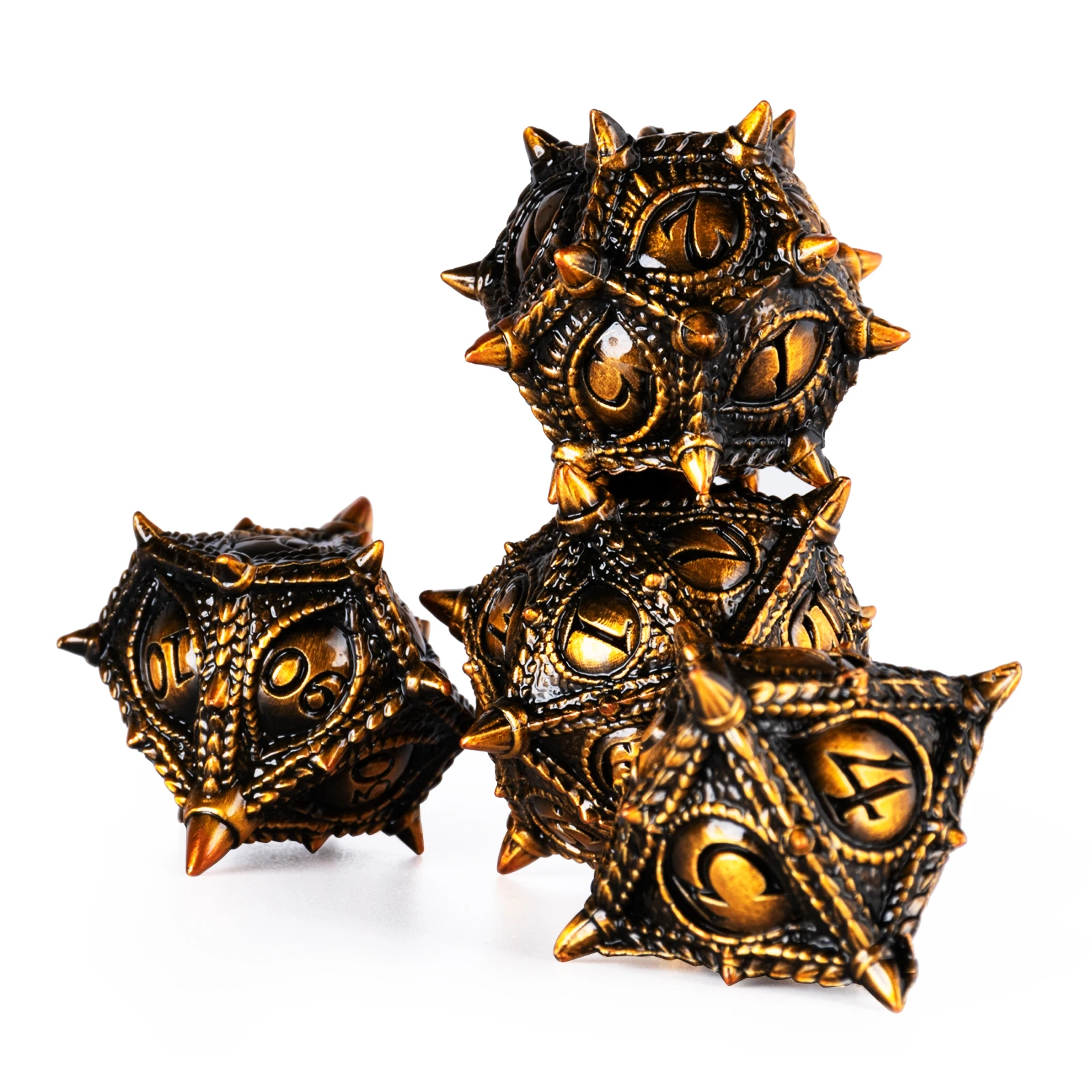 7pcs Metall und Würfel Set für Dungeon und Drachen polyed rische Würfel Set Rollenspiele RPG D & D Würfel D20 D10 D6 Dnd Party Würfel