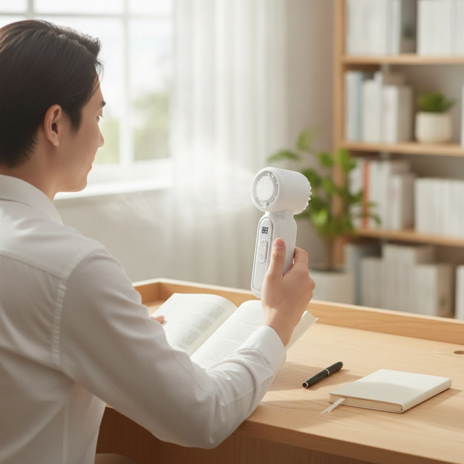 Mini Handheld Fan with Digital Display Rechargeable Portable Fan with Digital Display Pocket-Sized Small for Travelers, Travel