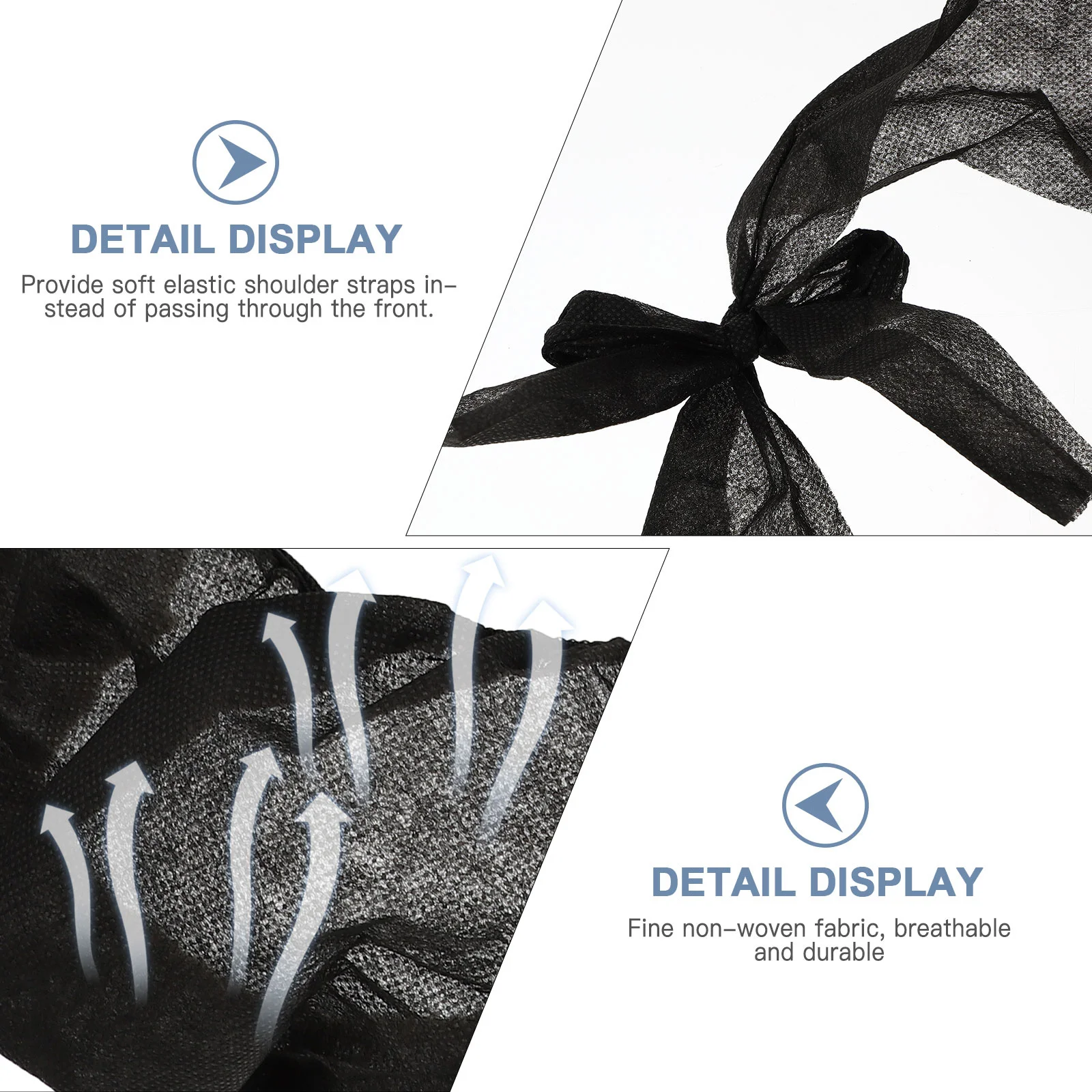 15 قطعة حمالات صدر سوداء للاستعمال مرة واحدة للسبا النساء غير المنسوجة حمالة الملابس الداخلية دباغة الحل حماية صالون عطلة تدليك استخدام