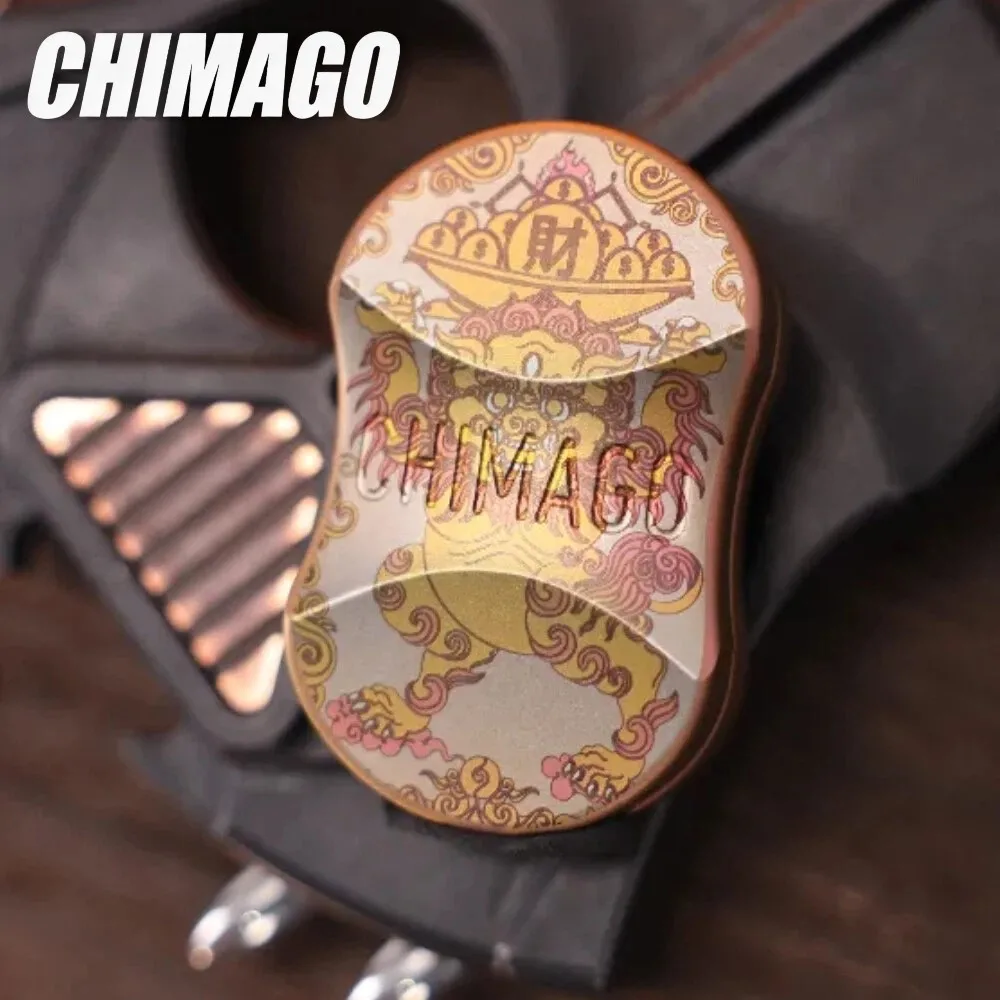 

CHIMAGO EDC Снежный Лев Титановый Слайдер Непоседа Игрушки Для Взрослых Push Slider Аксессуары Для Офисного Стола