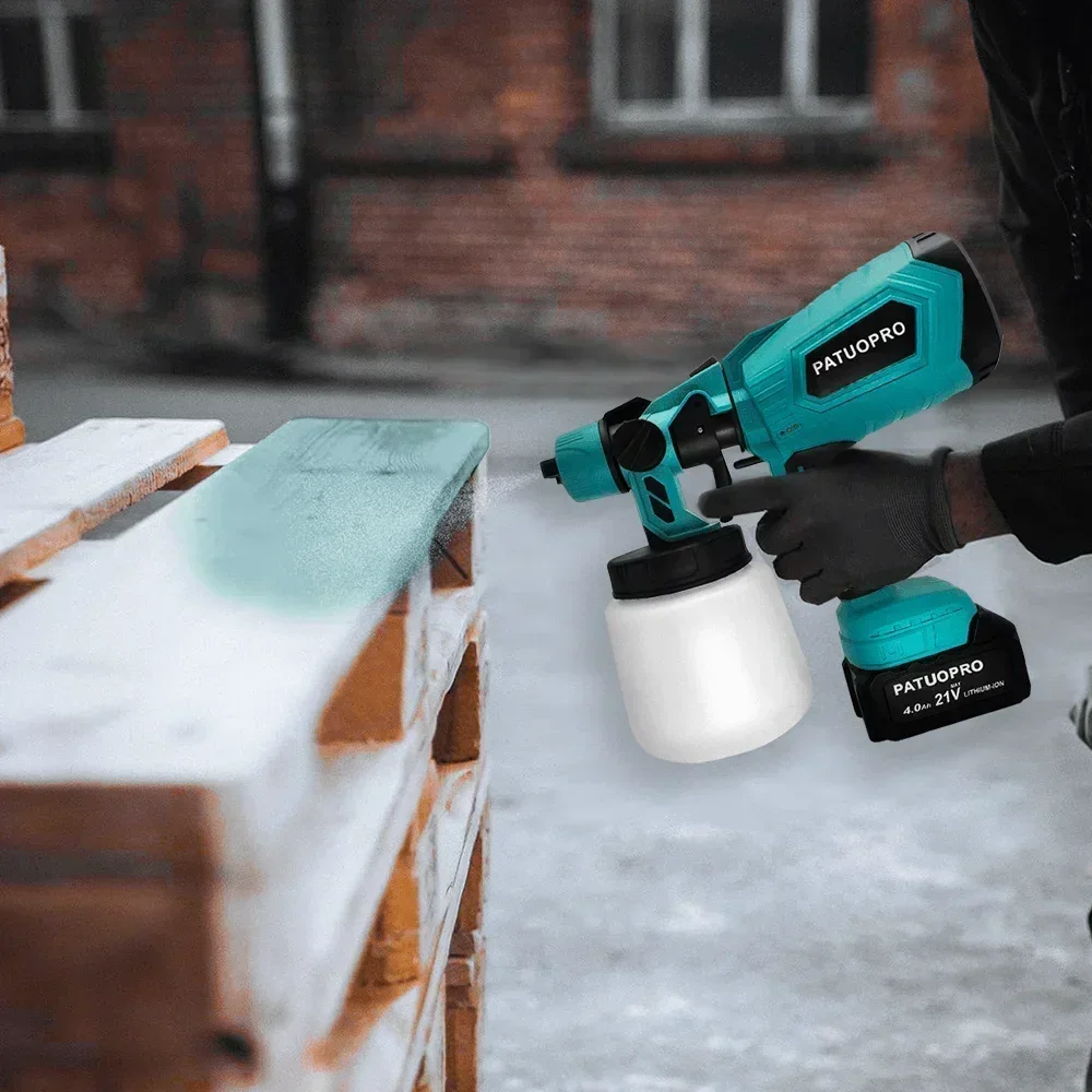 1000ML Cordless Electric Spray Gun HVLP Paint Sprayer Auto Furniture Wall Steel Coating Airbrush Tool For Makita 18V Battery
