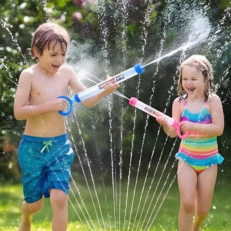 Summer Spray Water Gun Pull-out Large Water Gun Outdoor Leisure Water Play Toy Photo Prop Device for Festival Party Supplies
