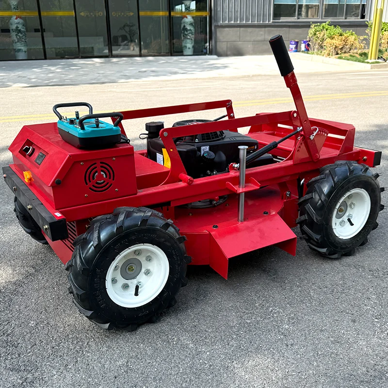 Customized Hot Selling  Crawler RC Lawn Mower with  Engine Park Farm